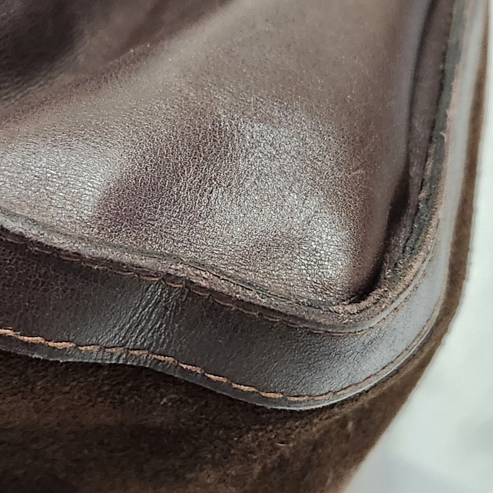 Gucci Vintage Clutch Sherry Line Leather Suede Brown. - Picture 6 of 15